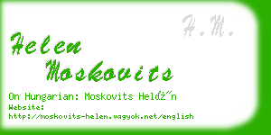helen moskovits business card